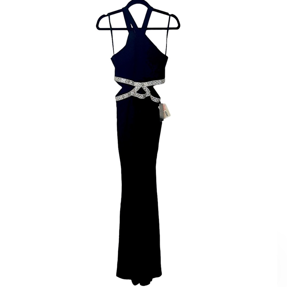 Xtraordinary Navy Blue Cutout Dress